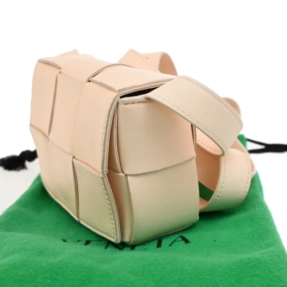 BOTTEGA VENETA Logo Mini Candy Cassette Shoulder Bag Leather Pink - Picture 2 of 16